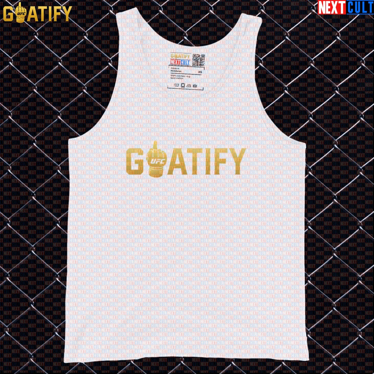 MMA GOAT Tank Top Gold Middle Finger Fight Muscle Shirt for UFC Fans & Gym Training | GOATIFY | Tank Tops | ["Martial Arts", "MMA", "NCB", "UFC"]