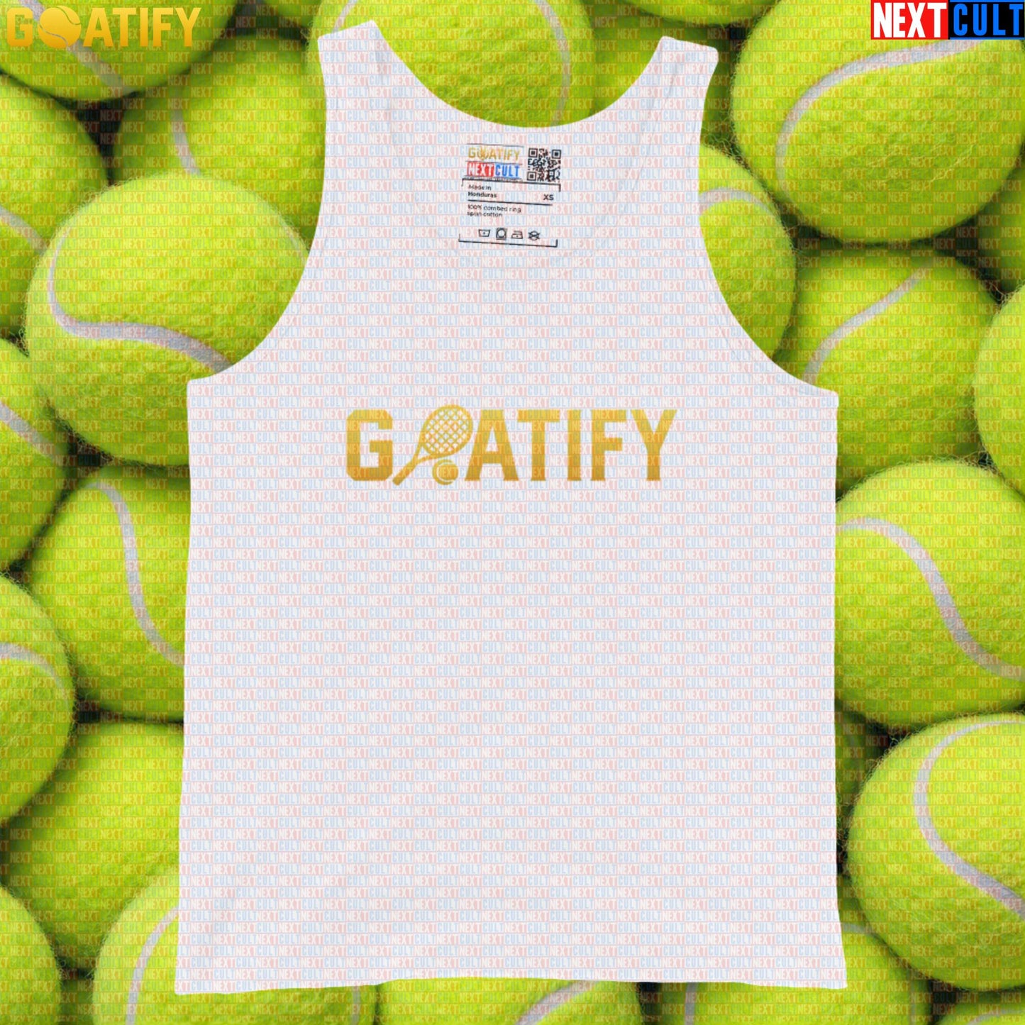 Tennis GOAT Tank Top Golden Racket & Ball Athletic Shirt for Players & Fans | GOATIFY | Tank Tops | ["NCB", "Tennis"]