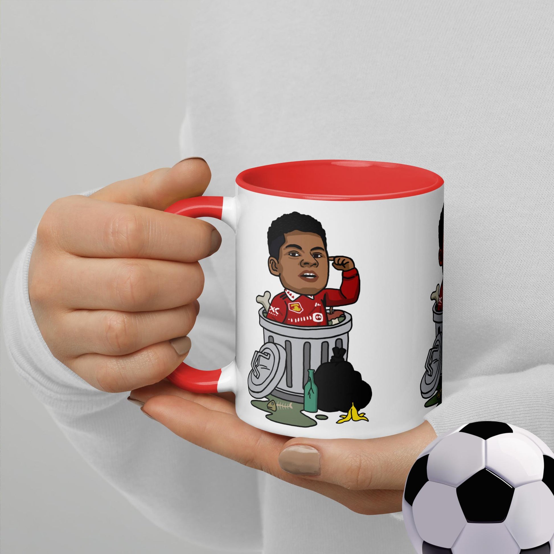 Trashford Marcus Rashford Manchester United Gift Man United Gift Marcus Rashford Mug with Color Inside Red Mugs Football Manchester United Marcus Rashford Next Cult Brand