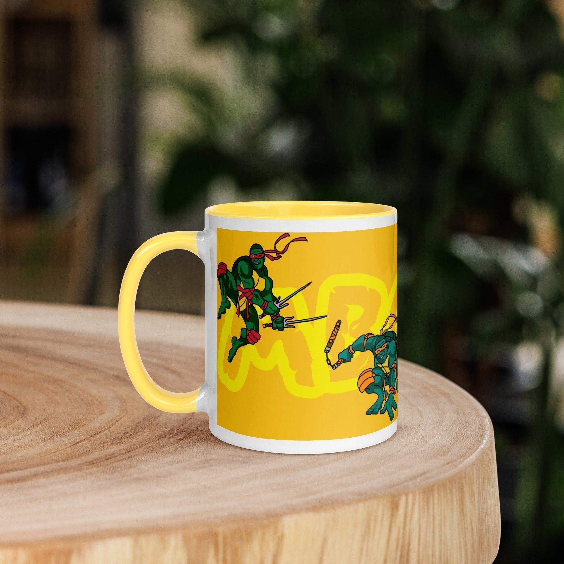 Kylian Mbappe Ninja Turtles funny football/ soccer meme Mug with Color Inside yellow Next Cult Brand Football, Kylian Mbappe, Ninja Turtles, PSG