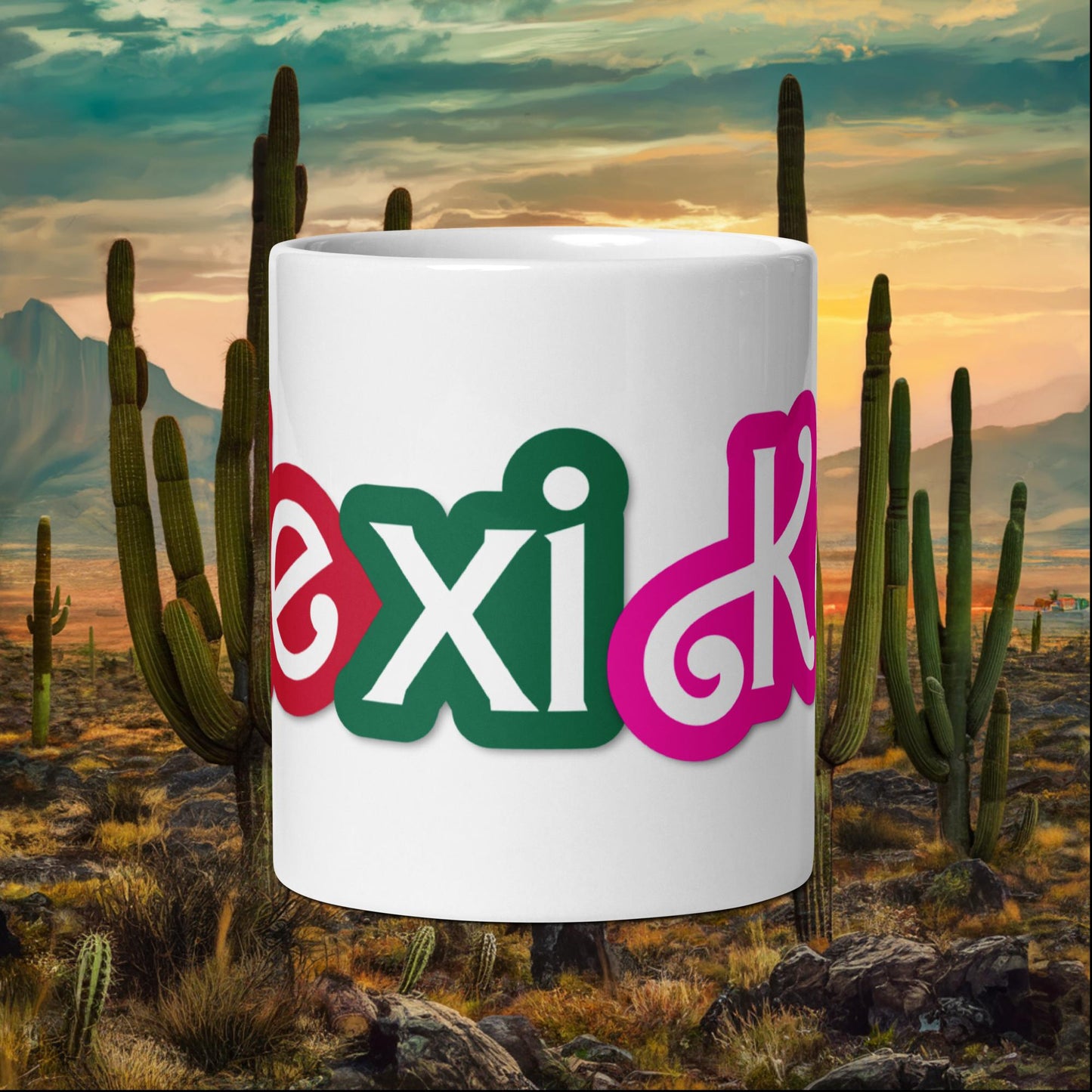 MexiKen Ken Barbie Mexico Mexican Mexicana Latino Latina Latinx White glossy mug Next Cult Brand