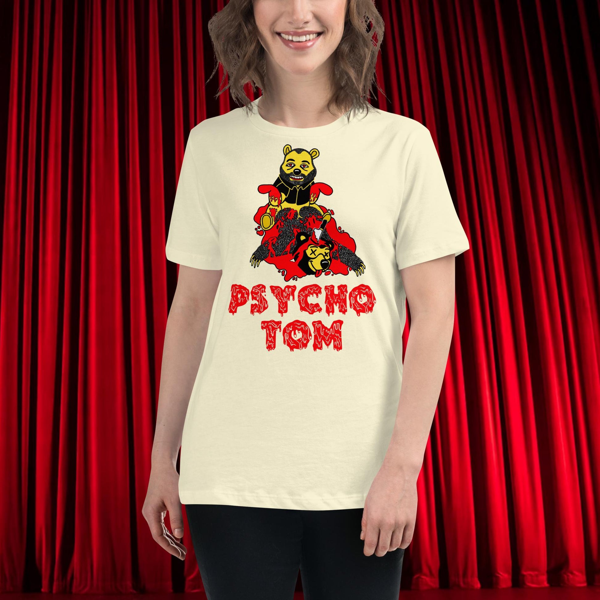 Psycho Tom Segura Women's Fit T-shirt, Tom Segura Shirt, Tom Segura Tee, 2b1c tshirt, 2 Bears 1 Cave merch, YMH merch Next Cult Brand 2 Bears 1 Cave, Podcasts, Stand-up Comedy, Tom Segura, YMH