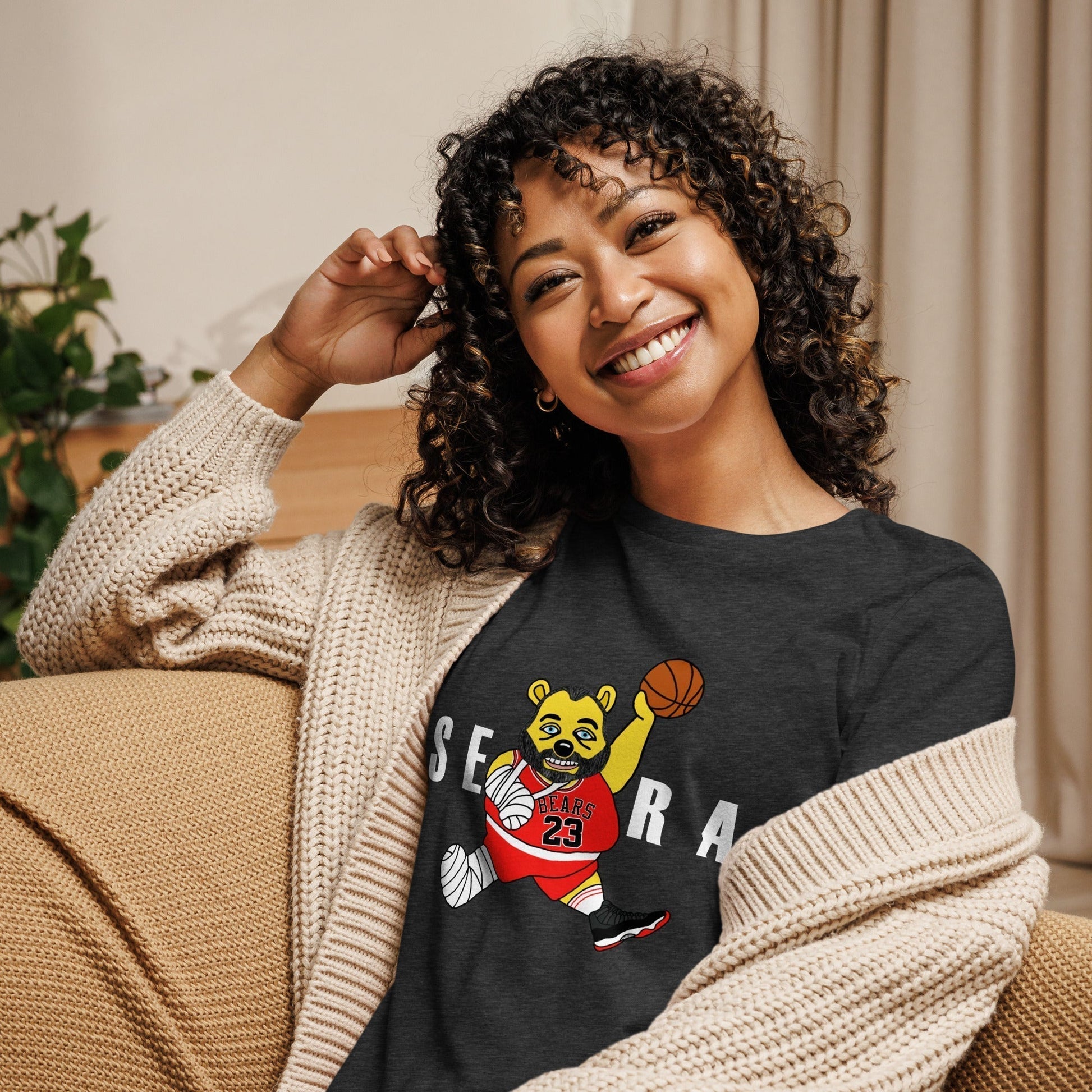 Air Segura, Tom Segura Basketball, Your Mom's House (YMH), 2 Bears 1 Cave, Funny Women's Relaxed T-Shirt Next Cult Brand 2 Bears 1 Cave, Air Segura, Podcasts, Stand-up Comedy, Tom Segura, YMH