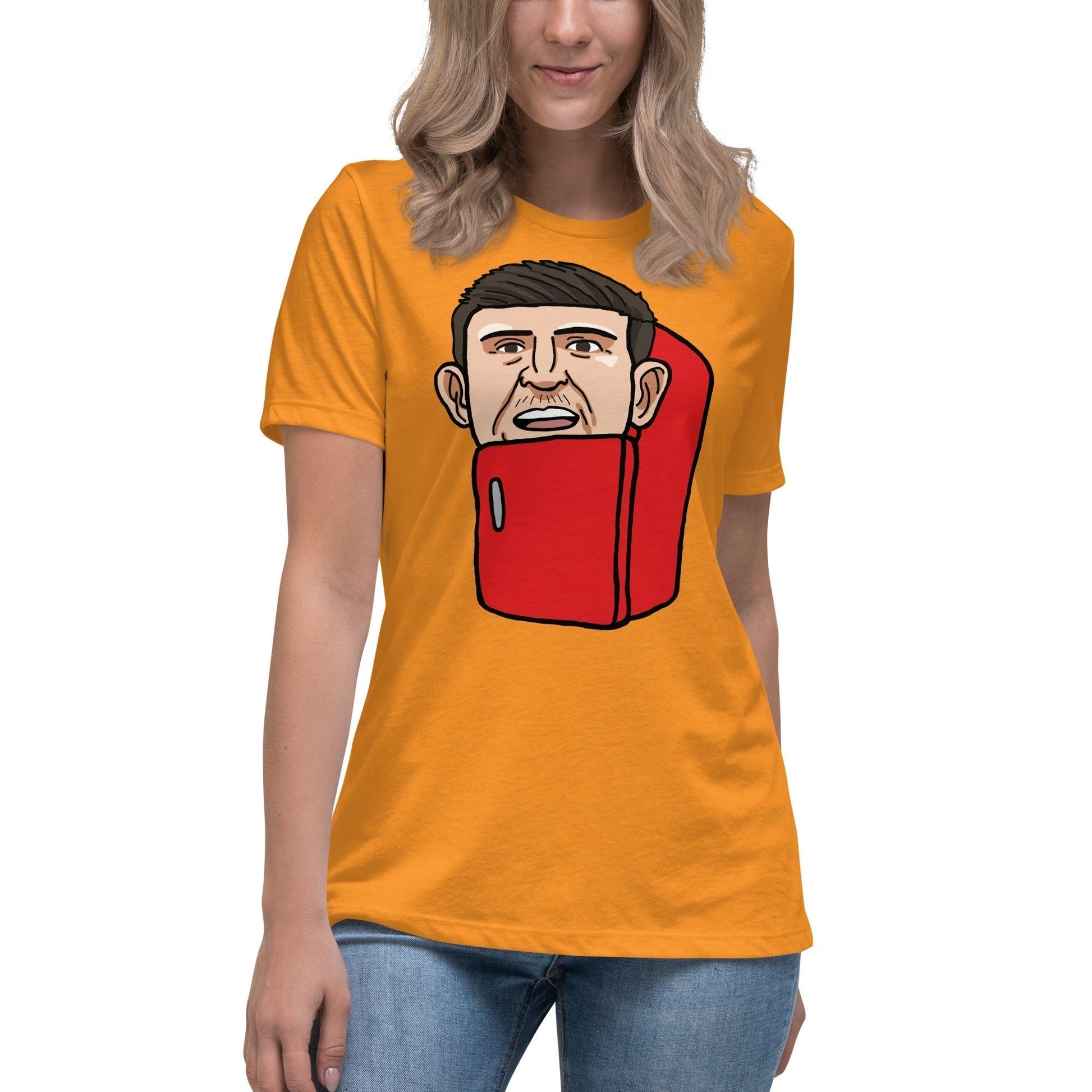 Harry ''The Fridge'' Maguire Women's Fit Relaxed T-Shirt, With Name & Number Next Cult Brand Football, Harry Maguire, Manchester United, The Fridge