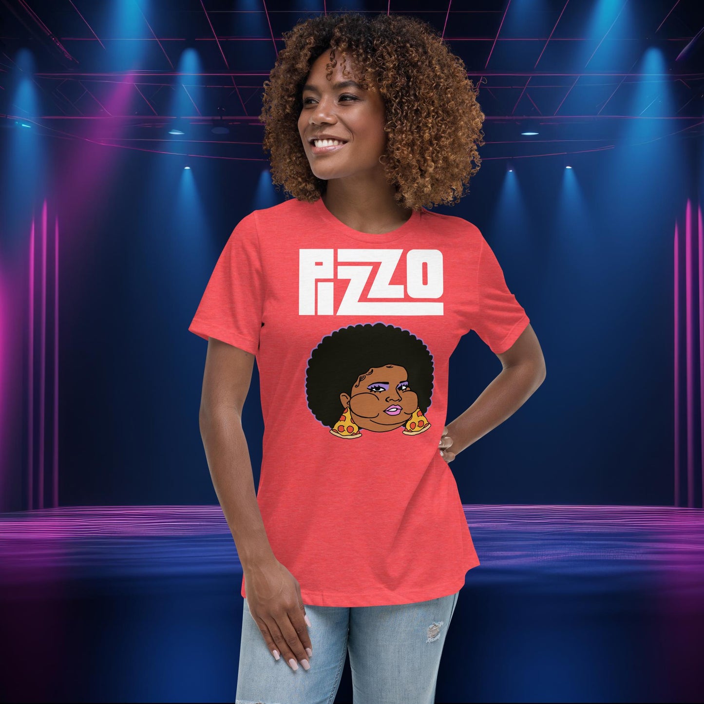 Lizzo T Shirt Lizzo Shirt Lizzo Merch Lizzo Tshirt Lizzo T-shirt Lizzo Gift Pizza Lovers Shirt Pop Music Shirt Special Tour Women's Relaxed Fit T-Shirt Next Cult Brand