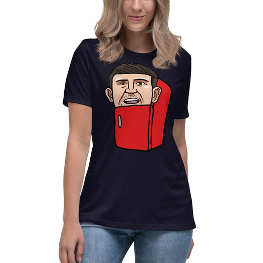 Harry ''The Fridge'' Maguire Women's Fit Relaxed T-Shirt, With Name & Number Next Cult Brand Football, Harry Maguire, Manchester United, The Fridge